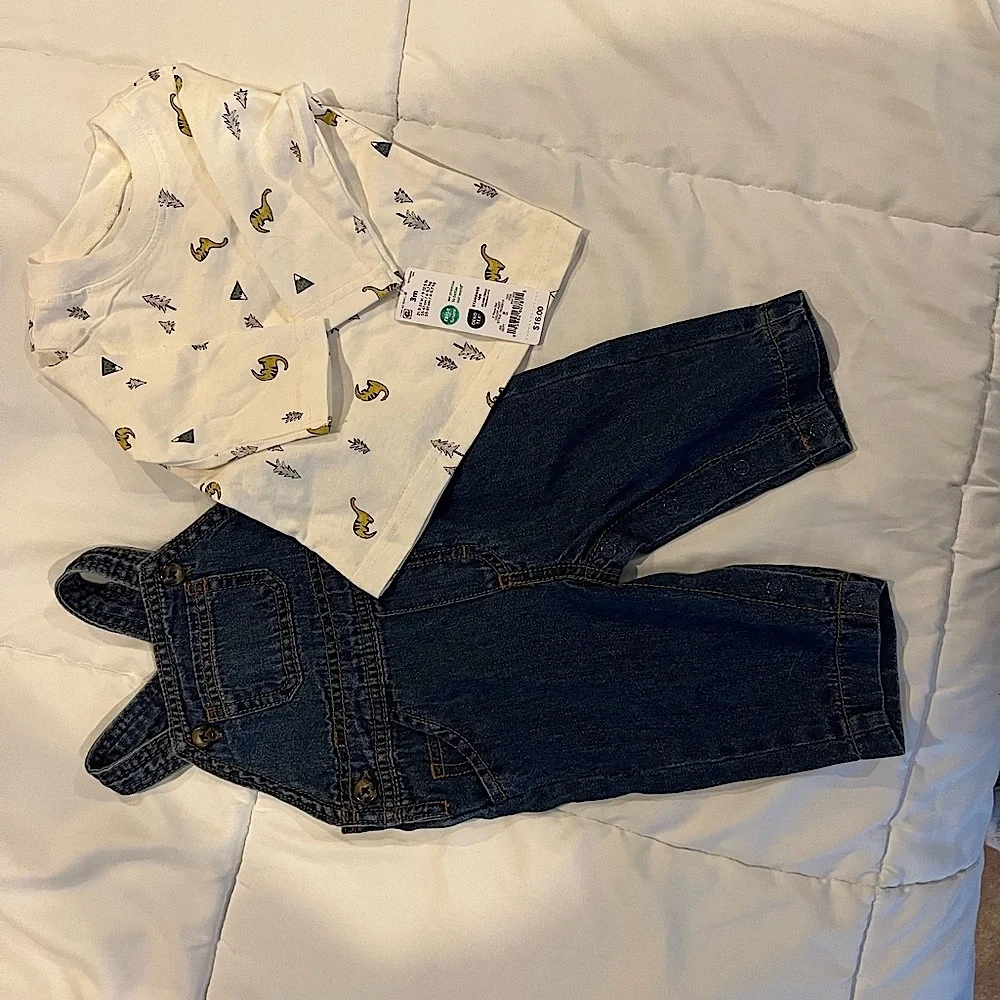 Carter's White and Blue Kids Matching Set